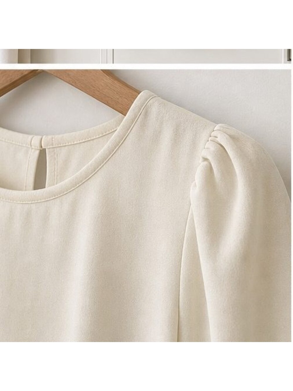 Cream Ruffle Blouse - Picture 4 of 6